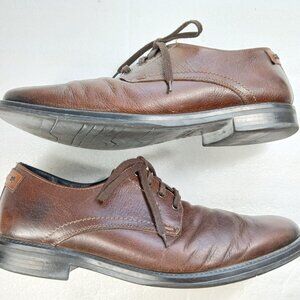 Johnston & Murphy Brown Leather Derby Dress Shoes 12 Romania VGUC